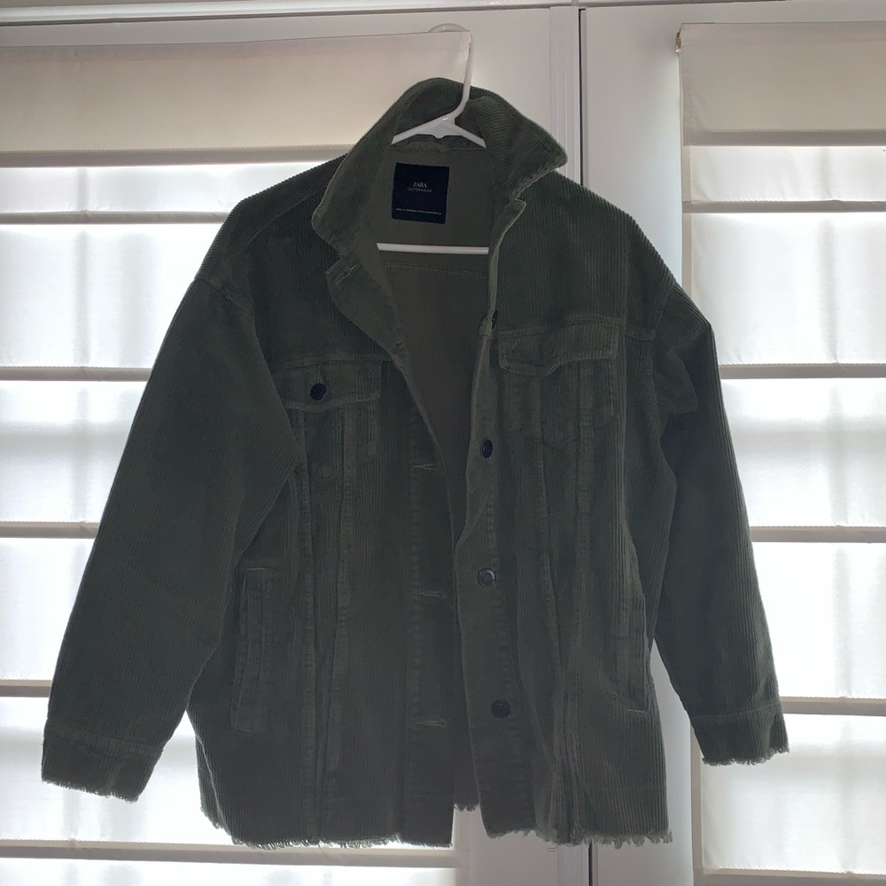 Zara Green Corduroy Jacket